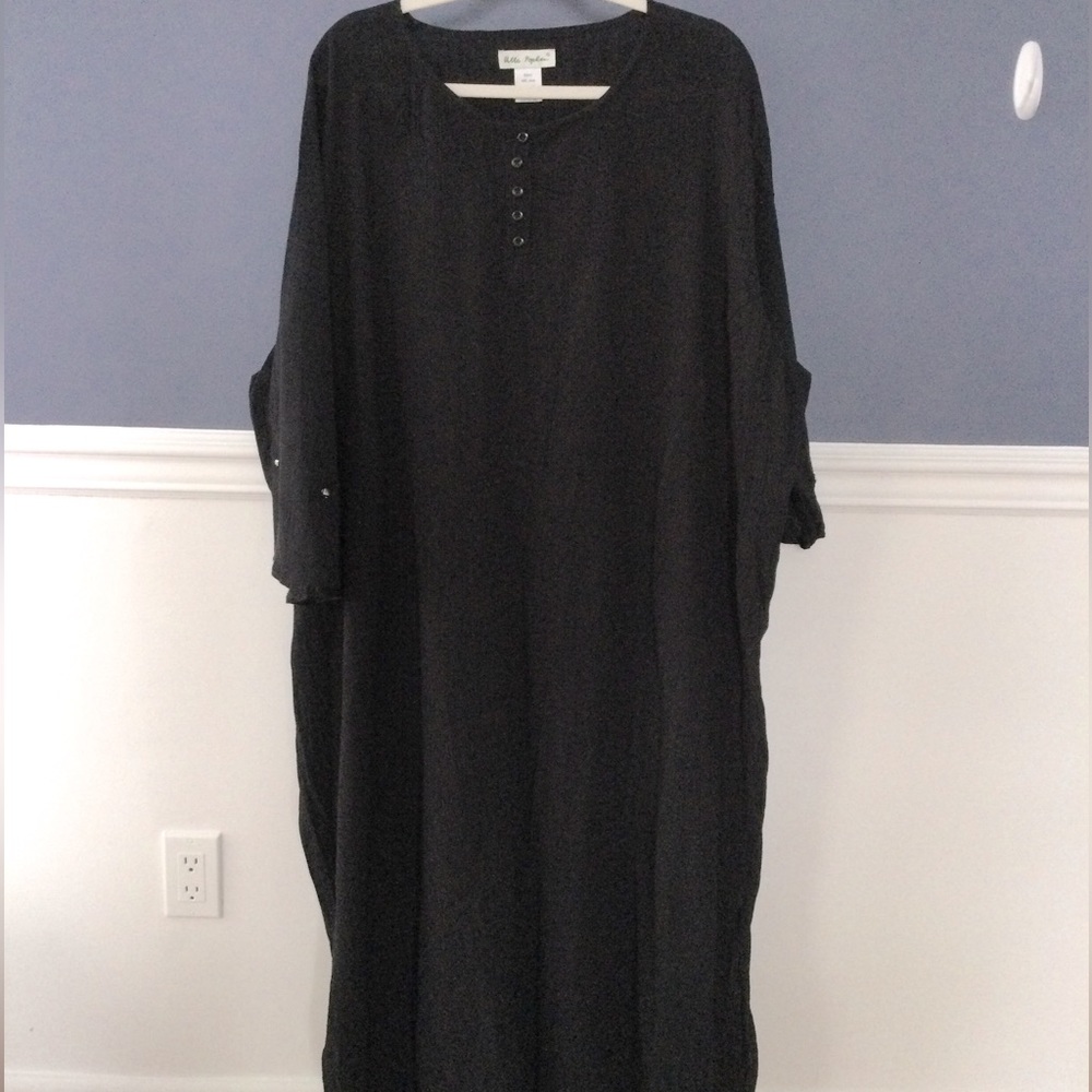 Ulla popken 100% cotton gauze maxi dress
